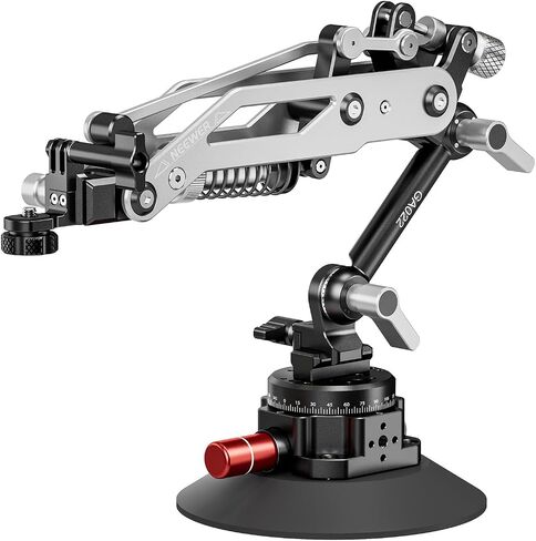 Neewer 6" Camera Suction Mount with Ball Head Magic Arm, Metal Car Mount for Camera/Action Camera/Phone, Air Pump Vacuum Suction Cup on Car or Window Glass with 1/4" 3/8" ARRI Mounting Holes, CA013 in Saudi Arabia
