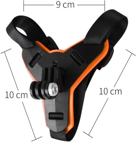 Motorcycle Helmet Chin Strap Mount Compatible with GoPro Hero 13, 12, 11, 10, 9, 8, 7, (2018), 6, Hero Black, DJI Osmo Action 5 pro/4/3/2,Insta360 ONER AKASO Campark YI and More（Black） in Saudi Arabia