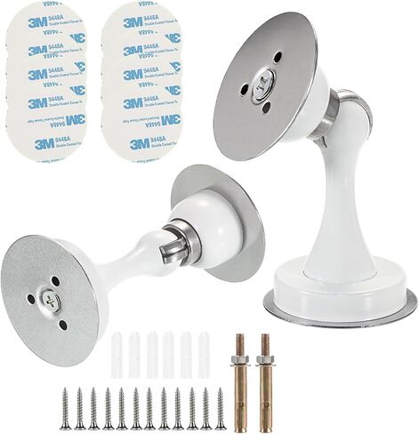 Sumnacon Sturdy Magnetic Door Stopper - 2 Pcs Stainless Steel Door Stopper with Magnet for Wall Floor,Sturdy Magnetic Doorstop Holder with Adhesive Tape & Screws for Home Office,Gold in Saudi Arabia