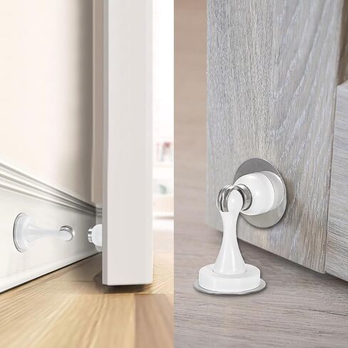 Sumnacon Sturdy Magnetic Door Stopper - 2 Pcs Stainless Steel Door Stopper with Magnet for Wall Floor,Sturdy Magnetic Doorstop Holder with Adhesive Tape & Screws for Home Office,Gold in Saudi Arabia