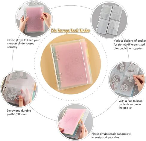 Baofali 20 Pack A5 حجم الموثق البلاستيكي ، 6 ثقوب مقاومة للماء PVC مجلدات فضفاضة حقيبة أوراق فضفاضة أكياس أوراق فضفاضة مخطط مثبتة الحقائب ، المستند ، فواتير تخزين القالب (شبكة) in Kuwait