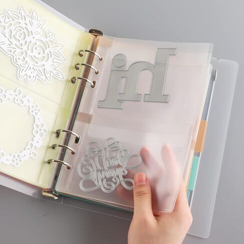 Baofali 20 Pack A5 حجم الموثق البلاستيكي ، 6 ثقوب مقاومة للماء PVC مجلدات فضفاضة حقيبة أوراق فضفاضة أكياس أوراق فضفاضة مخطط مثبتة الحقائب ، المستند ، فواتير تخزين القالب (شبكة) in Kuwait
