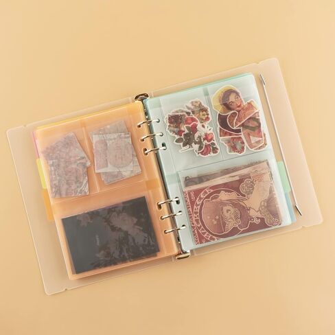 Baofali 20 Pack A5 حجم الموثق البلاستيكي ، 6 ثقوب مقاومة للماء PVC مجلدات فضفاضة حقيبة أوراق فضفاضة أكياس أوراق فضفاضة مخطط مثبتة الحقائب ، المستند ، فواتير تخزين القالب (شبكة) in Kuwait