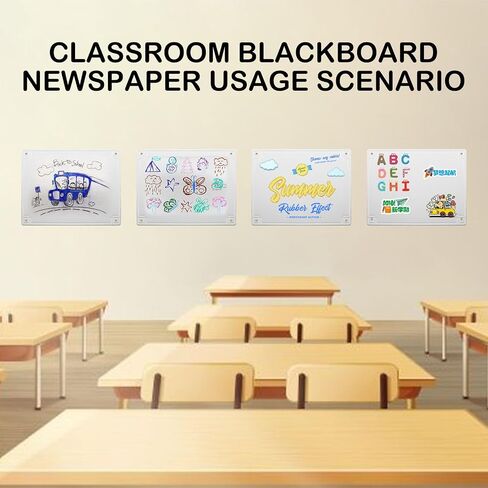 Bulletin Board 16.5 × 12.6 بوصة ، لوحة إعلانات ذاتية اللصق ، لوحة المكاتب للورود مع دبابيس الدفع 4pcs ، اللوحة البيضاء لملاحظات لصق ، صور in Kuwait