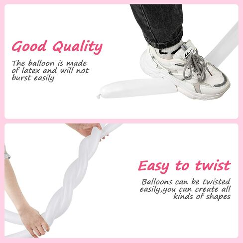 Skylety 100 Pieces Twisting Balloons Long Balloons DIY Latex Modelling for Birthday Wedding Engagement Anniversary Festival Party Decoration(Coffee) in Saudi Arabia
