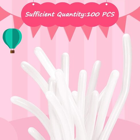 Skylety 100 Pieces Twisting Balloons Long Balloons DIY Latex Modelling for Birthday Wedding Engagement Anniversary Festival Party Decoration(Coffee) in Saudi Arabia