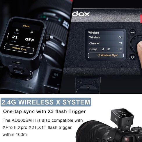 Godox AD600BM Outdoor Strobe Flash,Bowens Mount 600Ws GN87 High-Speed Sync Photography Studio Flash Monolight with 2.4G Wireless X System, 8700mAh Battery,500 Full Power Flash, Recycle in 0.01-2.5s in Saudi Arabia