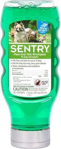 SENTRY Oatmeal Flea and Tick Shampoo for Dogs, Rid Your Dog of Fleas, Ticks, and Other Pests, Hawaiian Ginger Scent, 18 oz in Saudi Arabia