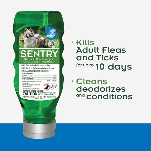SENTRY Oatmeal Flea and Tick Shampoo for Dogs, Rid Your Dog of Fleas, Ticks, and Other Pests, Hawaiian Ginger Scent, 18 oz in Saudi Arabia