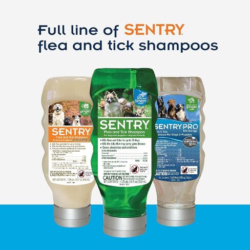 SENTRY Oatmeal Flea and Tick Shampoo for Dogs, Rid Your Dog of Fleas, Ticks, and Other Pests, Hawaiian Ginger Scent, 18 oz in Saudi Arabia