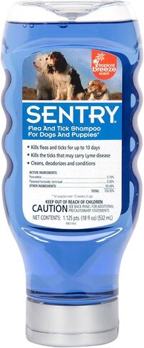 SENTRY Oatmeal Flea and Tick Shampoo for Dogs, Rid Your Dog of Fleas, Ticks, and Other Pests, Hawaiian Ginger Scent, 18 oz in Saudi Arabia