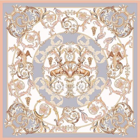 Jeelow 100 وشاح حريري التوت الحقيقي 35 × 35 أو 25 × 25 بوصة لف شال مربع لتغليف الشعر للنساء in Kuwait