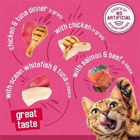 Purina Friskies Gravy Wet Cat Food Variety Pack, Surfin’ and Turfin’ Prime Filets Favorites - (Pack of 40) 5.5 oz. Cans in Kuwait