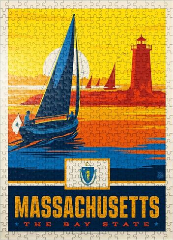 MyPuzzle Massachusetts: The Bay State - Premium 1000 Piece Jigsaw Puzzle for Adults in Saudi Arabia