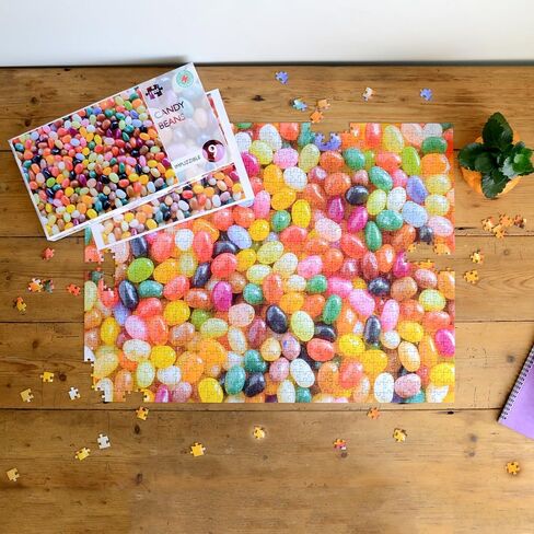 All Jigsaw Puzzles 1000 Pieces Candy Beans - Impuzzibles, UK Made Hard Jigsaw Puzzle for Adults, Gift Choice, 66 X 50cm, Portable in Saudi Arabia