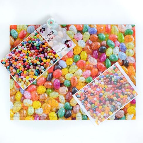All Jigsaw Puzzles 1000 Pieces Candy Beans - Impuzzibles, UK Made Hard Jigsaw Puzzle for Adults, Gift Choice, 66 X 50cm, Portable in Saudi Arabia