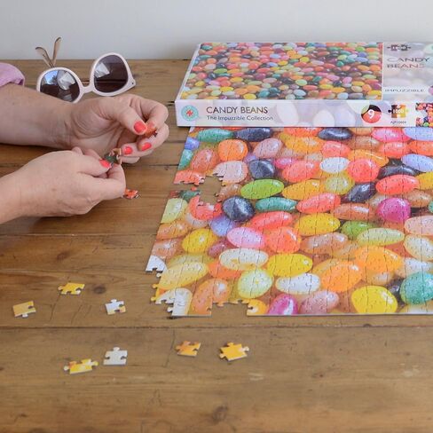 All Jigsaw Puzzles 1000 Pieces Candy Beans - Impuzzibles, UK Made Hard Jigsaw Puzzle for Adults, Gift Choice, 66 X 50cm, Portable in Saudi Arabia