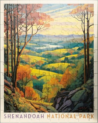 MyPuzzle Shenandoah National Park: Rolling Hills ، Pintage Poster - Premium 1000 Piece Jigsaw Puzzle للبالغين in Saudi Arabia
