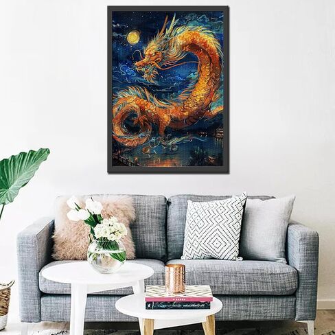 Tucocoo 1000 Piece Jigsaw Puzzle for Adults,Seaside Dragon Mountain Top Puzzle Art,Family Fun Adult Puzzle Games 27 x 20 inch HD Quality Mythological Creatures White Dragon Art Photo Puzzle Gifts in Kuwait
