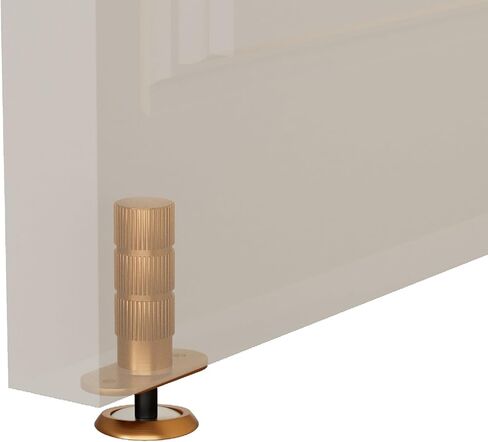 2025 New Concealed Mechanical Door Suction with 3M Strong Adhesive and Screws，Windproof Door Stopper, 0-0.78" Stroke Door Stoppers，Black，1pack in Saudi Arabia