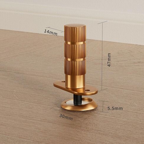 2025 New Concealed Mechanical Door Suction with 3M Strong Adhesive and Screws，Windproof Door Stopper, 0-0.78" Stroke Door Stoppers，Black，1pack in Saudi Arabia