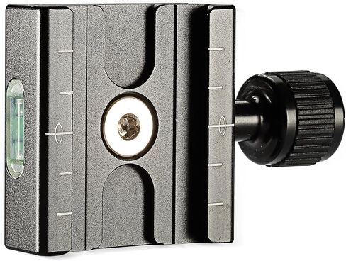 نيوير قطعتان من لوحة الأحذية المعدنية PU-60 60 ملم مع برغي 1/4 انش، تناسب معيار رأس الكرة ثلاثي القوائم للكاميرا (اسود) in Kuwait