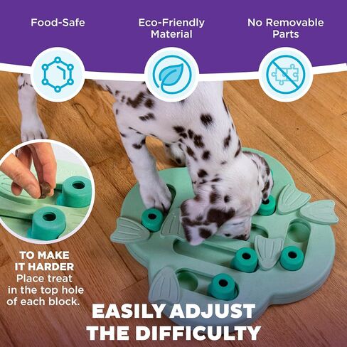 Outward Hound by Nina Ottosson Dog Hide N' Slide Treat Puzzle Enrichment Toy, Level 2 Intermediate, Purple, Composite in Kuwait