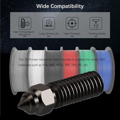 25PCS MK8 Ender 3 V2 Nozzles 0.4MM, 3D Printer Brass Hotend Nozzles with Metal Storage Box for Creality Ender 3/Ender 3 Pro/Ender 3 Neo/Ender 5 Pro/Ender 3 S1/CR 10 Series 3D Printer in Saudi Arabia