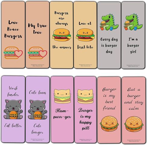 Creanoso Pasta Lovers Bookmarks (10-Sets X 6 Cards) – Daily Inspirational Card Set – Interesting Book Page Clippers – Great Gifts for Adults and Professionals in Saudi Arabia