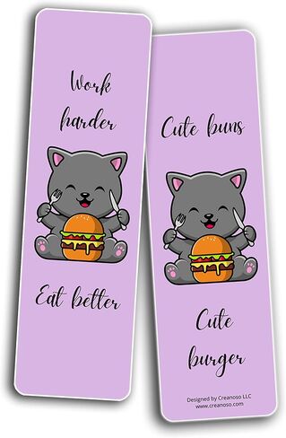 Creanoso Pasta Lovers Bookmarks (10-Sets X 6 Cards) – Daily Inspirational Card Set – Interesting Book Page Clippers – Great Gifts for Adults and Professionals in Saudi Arabia