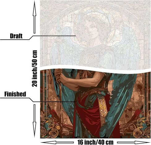 shinefly Paint by Numbers Kit Acrylic Easy Paint by Numbers for Adults Beginner Gift Home Wall Decor 16" W x 20" L, Religious in Saudi Arabia