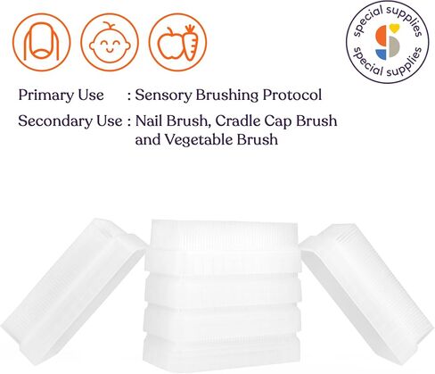 Special Supplies Sensory Brush Therapressure Therapy Brush for Occupational and Sensory Brushing, 3 Pack, Stimulating and Calming Tools for Kids and Adults, Soft Flexible Bristles, Latex Free in Kuwait