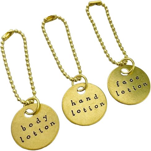 3 Piece Soap Dispenser Labels - Hand, Dish & Lotion Bottle Tag Set - Hand-Stamped Brass or Aluminum, SIlver or Gold Color - Guest Bathroom & Kitchen Organization (Hand, Dish, Lotion (ALUMINUM)) in Saudi Arabia