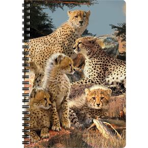 دفتر - Cheetah Clan من Deluxebase. 80 صفحة مبطنة محمول 3D CHEETAH CHEETAH. 8.5 × 5.5 بوصة. مدرسة رائعة أو قرطاسية عمل مع أعمال فنية مرخصة من الفنان ديفيد بينفوند