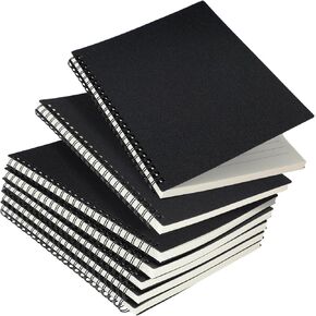 12 حزمة محمول ورق حلزوني الورق 5.9 × 8.3 بوصات دفتر ملاحظات A5 160 صفحة 80 GSM غلاف بلاستيكي سميك غلاف أسود غلاف مضاد للماء لأعمال المكتب المنزلي