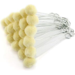 HJTOOK 30PCS Wool Daubers Wool Balls 12.8cm الصوف صبغ فرش