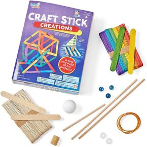 الموارد التعليمية Craft Stick Creations 10 تجارب علمية ، كتاب النشاط للأطفال الذين تتراوح أعمارهم بين 9 و 12 عامًا ، مجموعة عصا الحرف المجموعة للعلوم والتكنولوجيا والرياضيات والأنشطة الهندسية ، متعددة الألوان