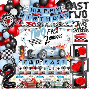 اثنان سريعان 2 من السباق 2nd Bday Car Decor