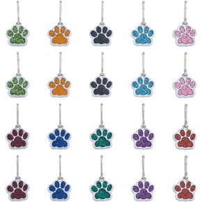 dicosmetic 20pcs السوستة السحرة الكلب paw print السوستة سحب البديل البديلة البصمة البصمة السوستة السوستة للأمتعة ، الظهر ، السترات ، المحافظ ، حقائب اليد