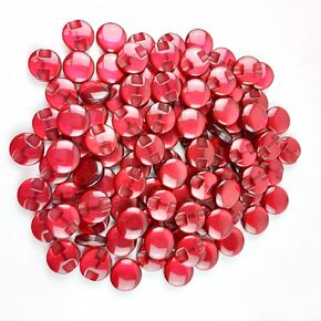 Heyiwell 100pc Pearlescent Cat’s Eye Resins - أزرار لؤلؤة مستديرة 12.5 ملم لملابس الأطفال والقميص وملحق الخياطة والحرف اليدوية و Scrapbooking و Silver