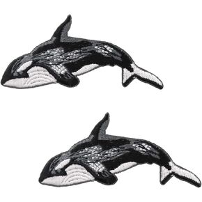Orca Killer Whale الحديد المطرز على بقع
