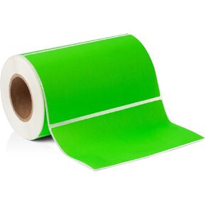 250pcs Neon Green Rectangle Label Roll ، ملصقات 3 × 5 للمخزون ، ملصقات رمز اللون ، ملصقات المؤسسة ، 250/لفة