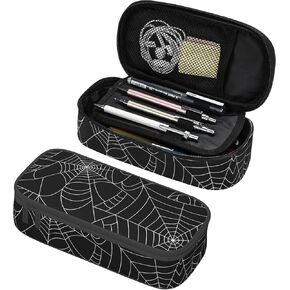 Mushroom Pencil Case for Boys Kids, Big Capacity Pencil Box, Large Storage Black Pencil Pouch Pen Bag Organizer for School College Supplies