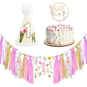 Race Car Birthday Highchair Banner Hat Checkered Candle One Birthday Highchair Photo Prop for Racing Theme Party Decorations (Car) in Saudi Arabia