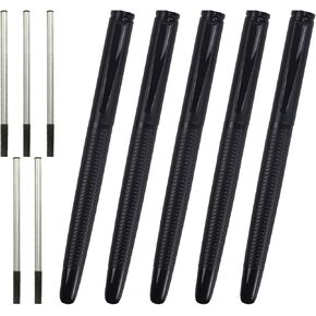 YUNCHUN 2PCS Ballpoint + Rollerball Pens, Gel Liquid Ink Pen, Fancy Cool Ball Pen for Smooth Writing, Medium Point Metal Pen with 2 Extra Refills, Nice Pen Gift Set for Men & Women, Wave Stripe Black
