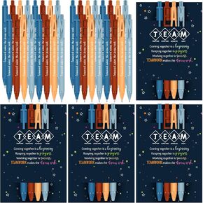 3 Set Team Appreciation Gifts Bulk for Coworker Employee 12 Team Work Ballpoint Pens with 3 Team Building Cards 3 Bags for Teacher Nurse Staff Educator Group Sport Office Supplies Favors in Kuwait