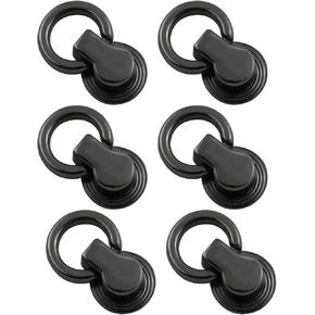 Youliang 6pcs Chicago Stud Screw Nail Rivet with D Ring Gun Black for Leather Bag and Bracelet