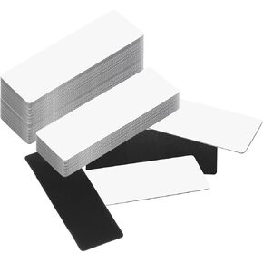 Patikil Dry Erase Magnetic Labels ، 60 PCS Magnets Labels Descors Name Tags for Locker Toolbox Relving Whiteboard Classroom Office ، White ، 3 "X1"