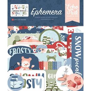 Echo Park Cardstock Chilling With My Snowmies Icons Ephemera