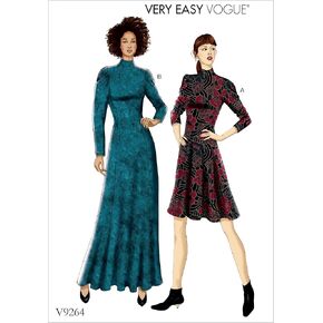 أنماط Vogue تفتقد بين الأملاء المتماسكة ، فستان مناسب